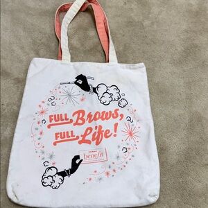 Benefit white and coral Tote